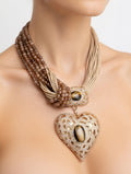 Diamontè Gold Heart Necklace