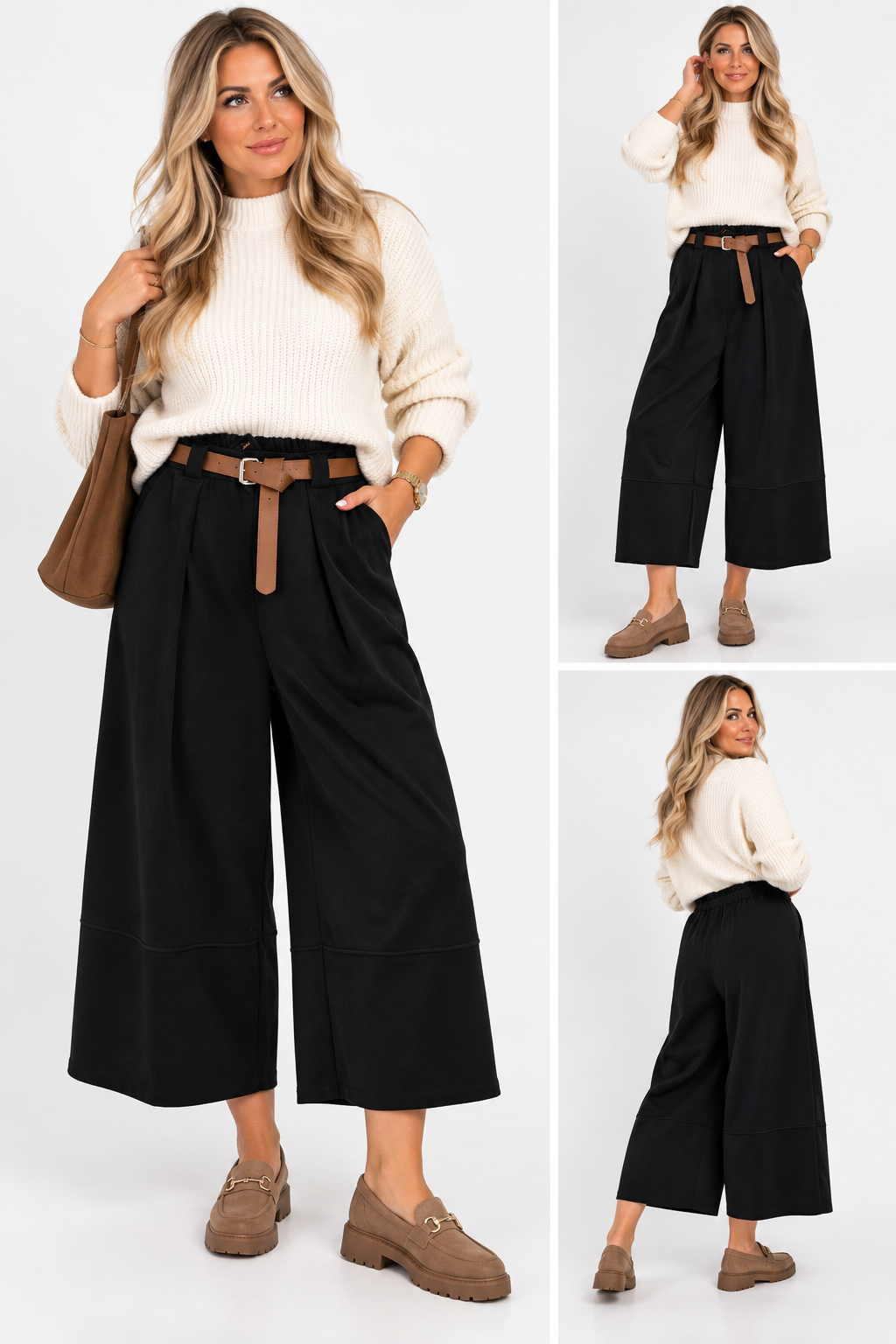 Suedette Culotte Trousers