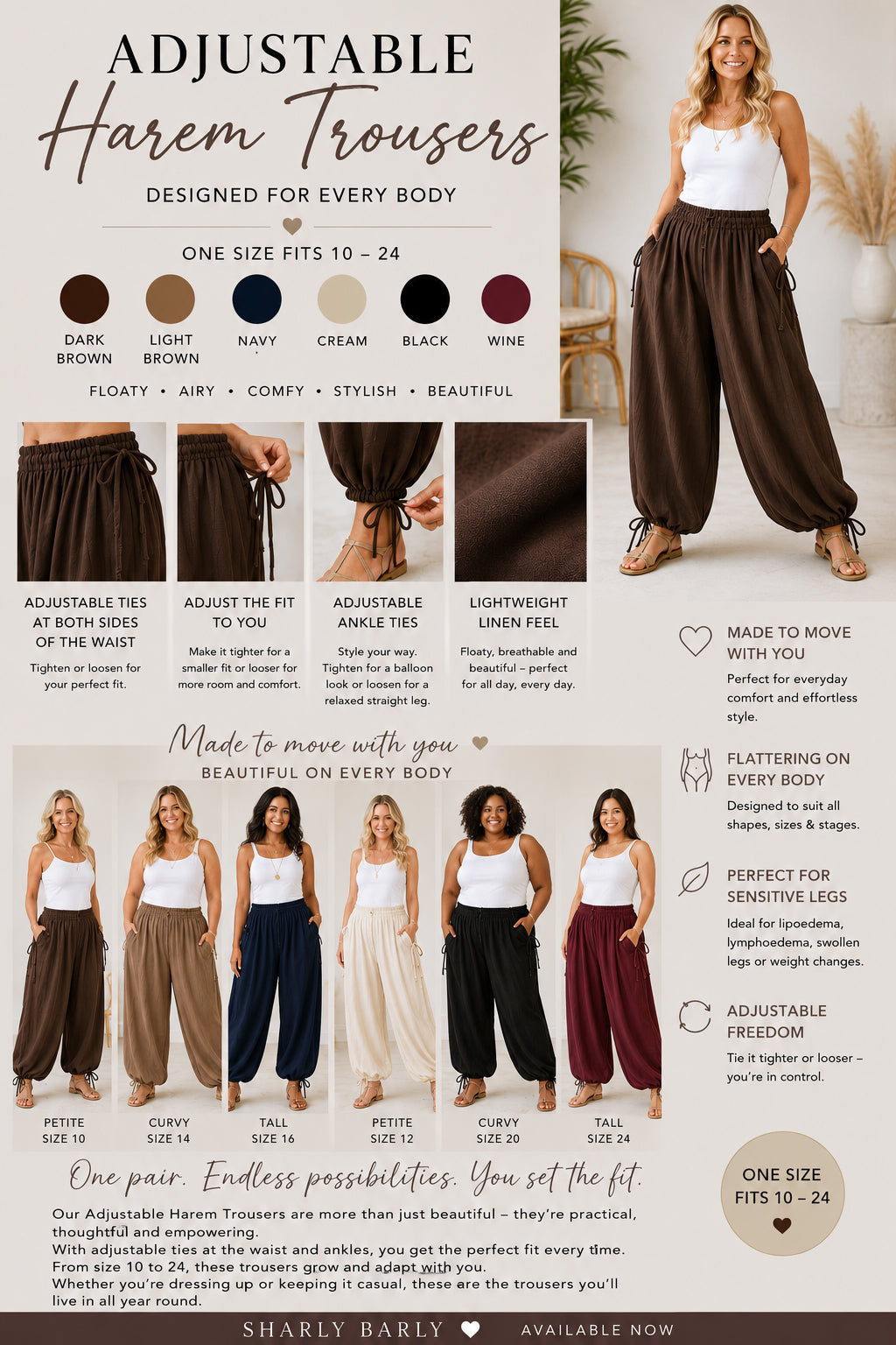 Adjustable Harem Trousers