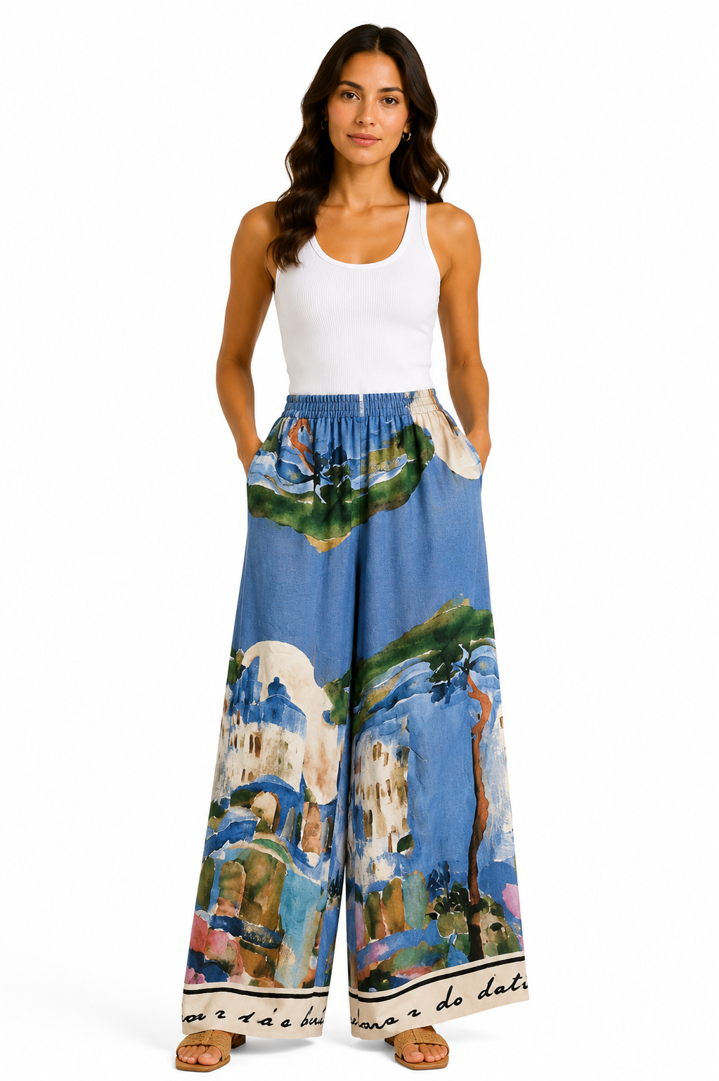 Italian Wide Leg Trousers