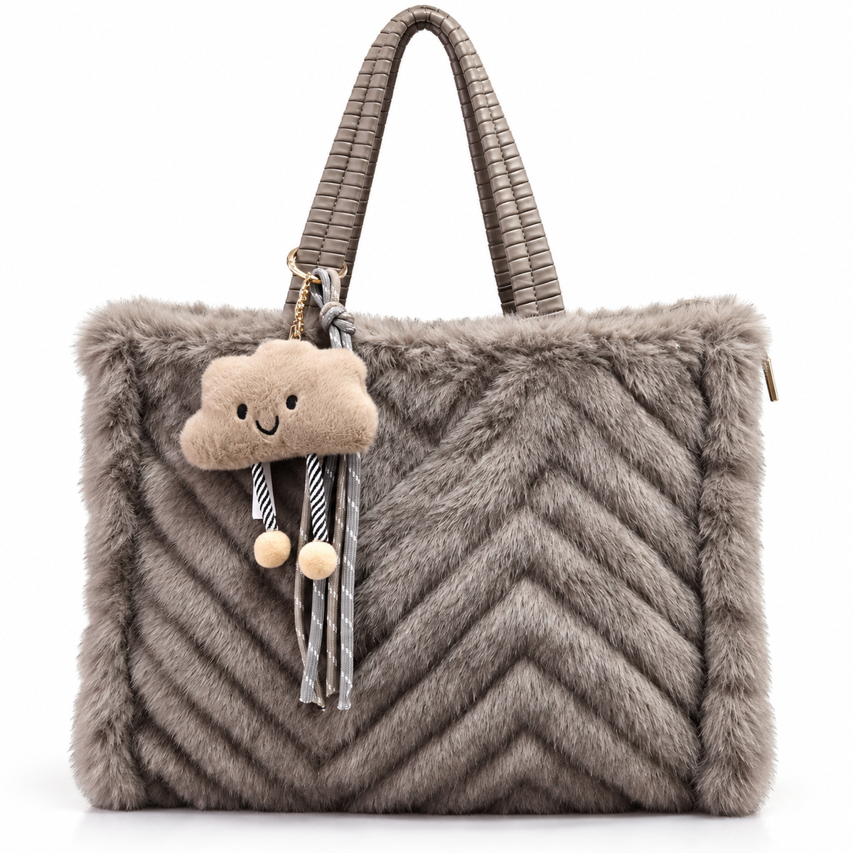 Fluffy Bag With Keyring