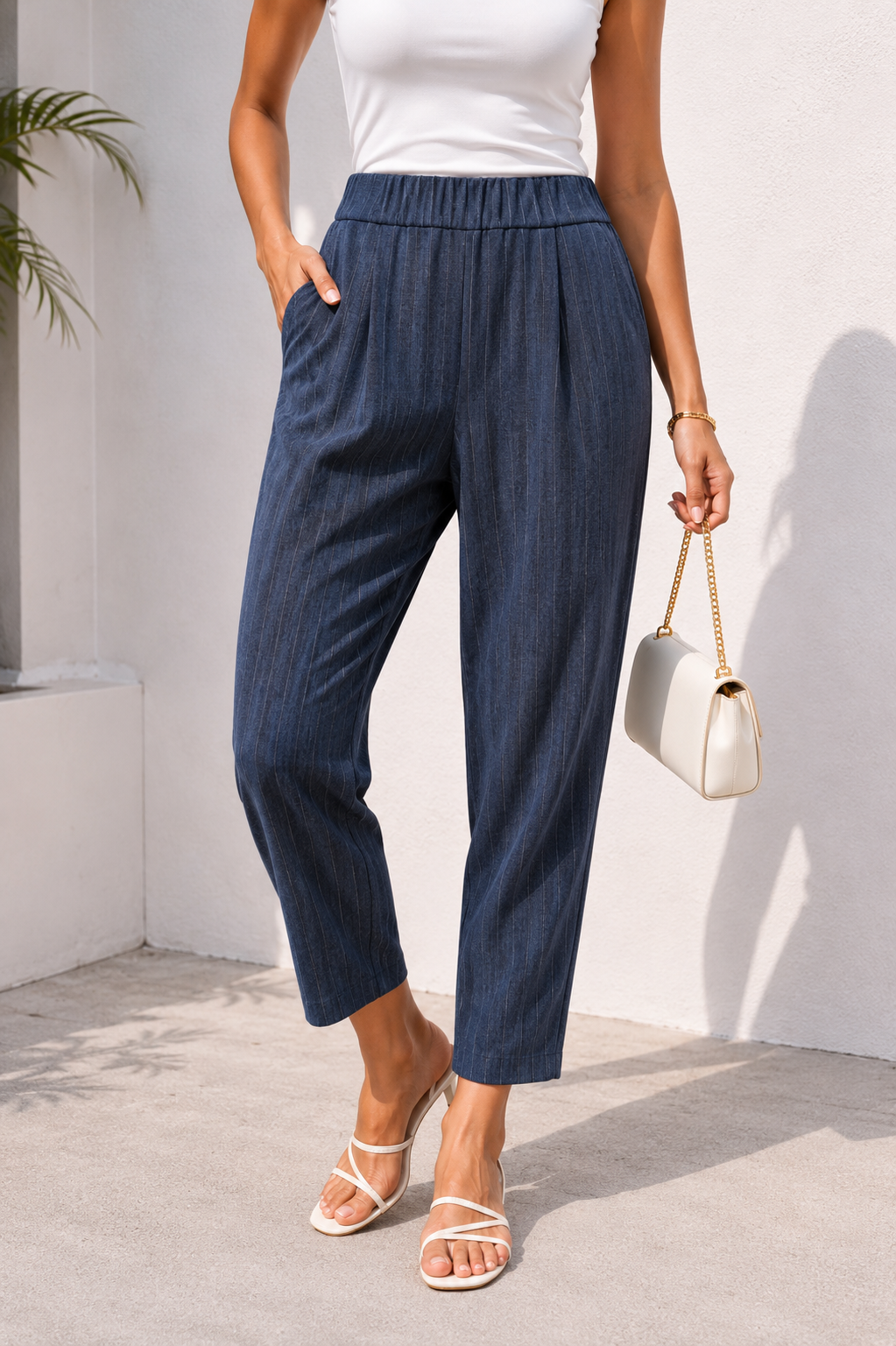 Pinstripe Hampton Trousers