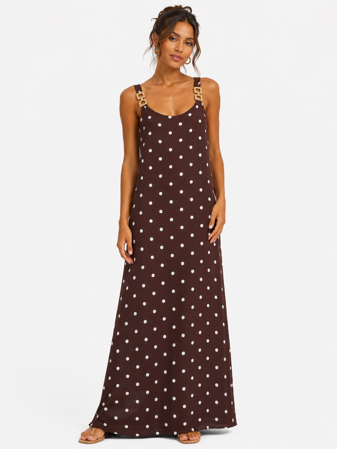 Polka Dot Split Leg Dress