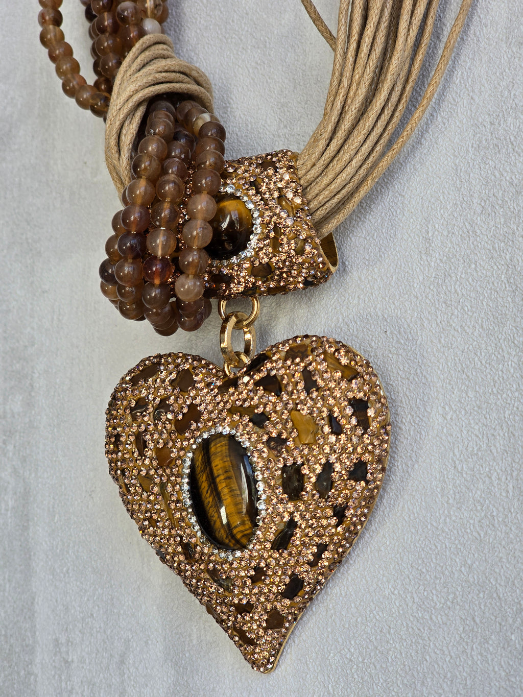 Diamontè Gold Heart Necklace