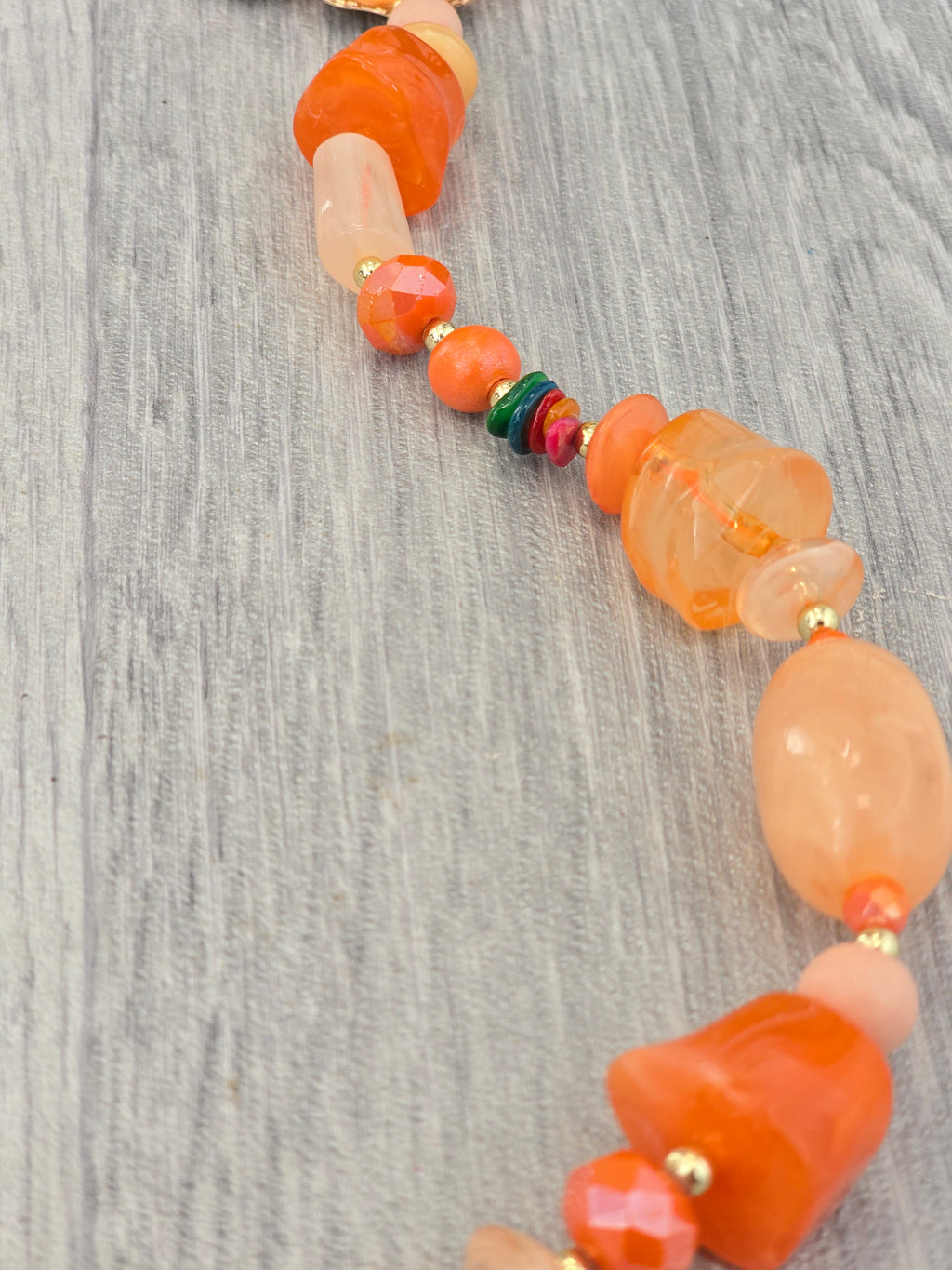 Flower Necklace - Orange