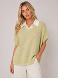 Knitted Short Sleeve Top