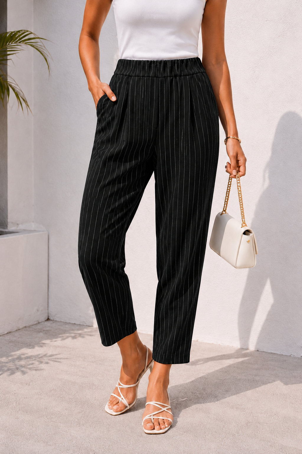 Pinstripe Hampton Trousers