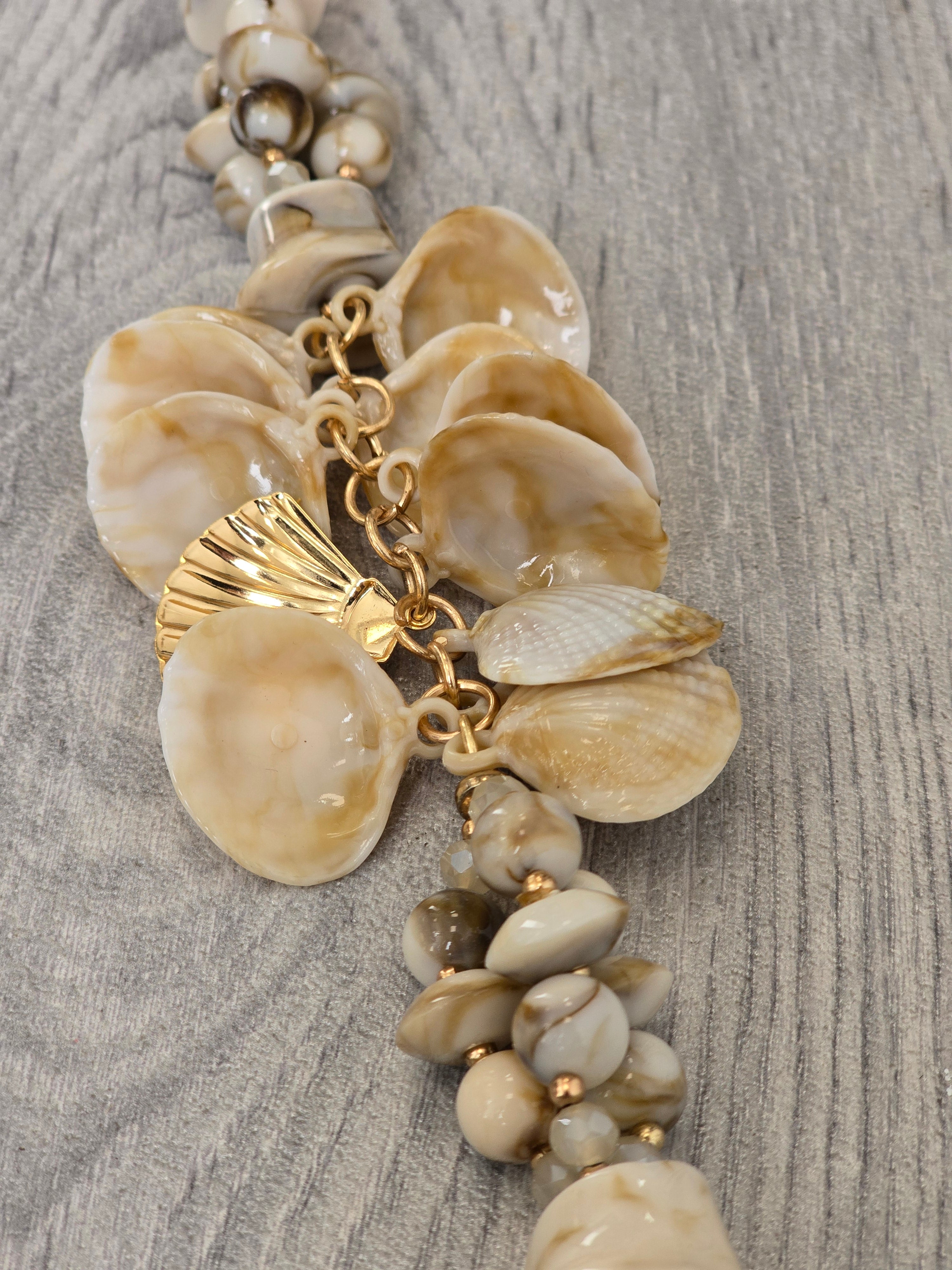 Shell Necklace - Stone Grey
