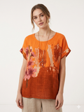 Floral Blouse (Free Necklace)