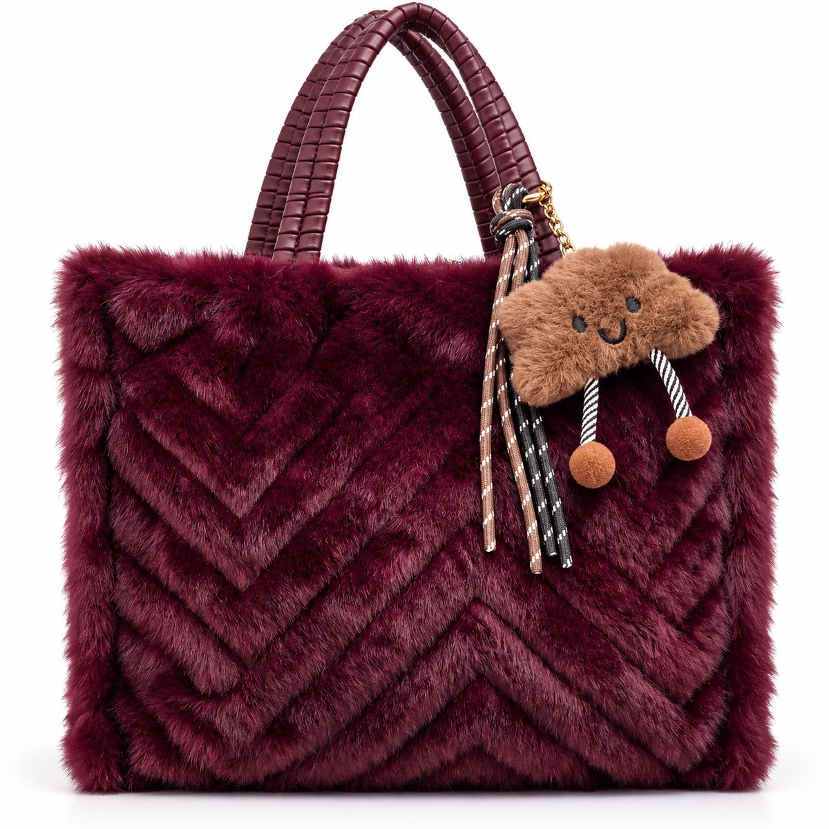 Fluffy Bag With Keyring
