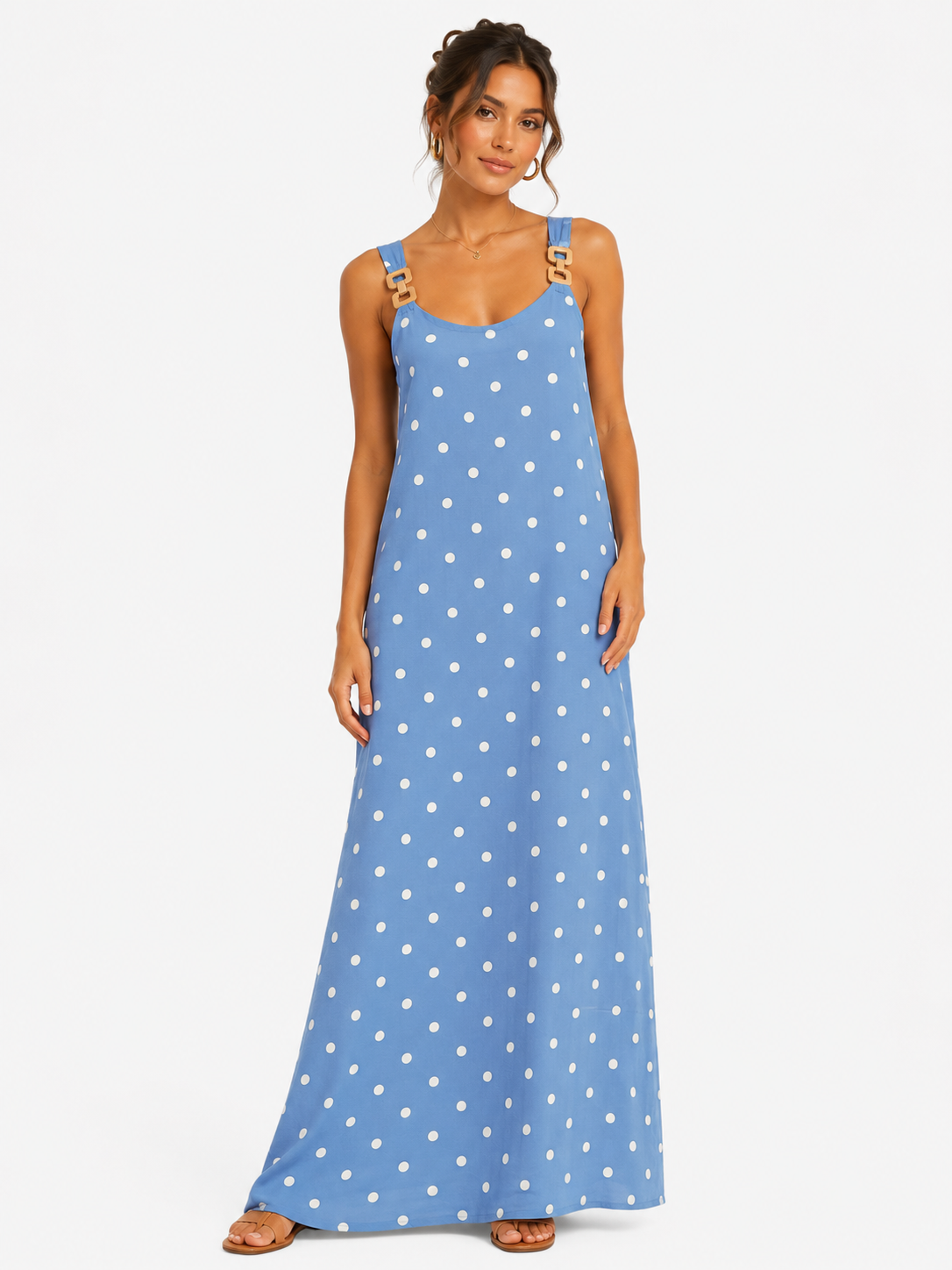 Polka Dot Split Leg Dress