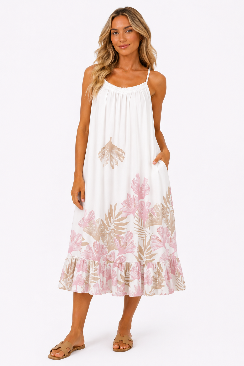 Leaf Printed Dress