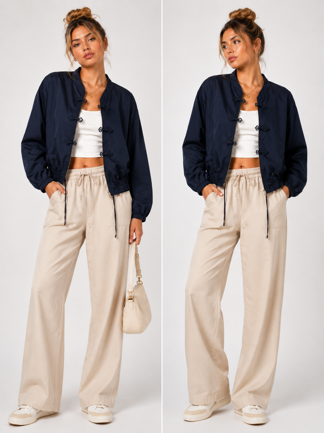 Zipped Bomber Jacket