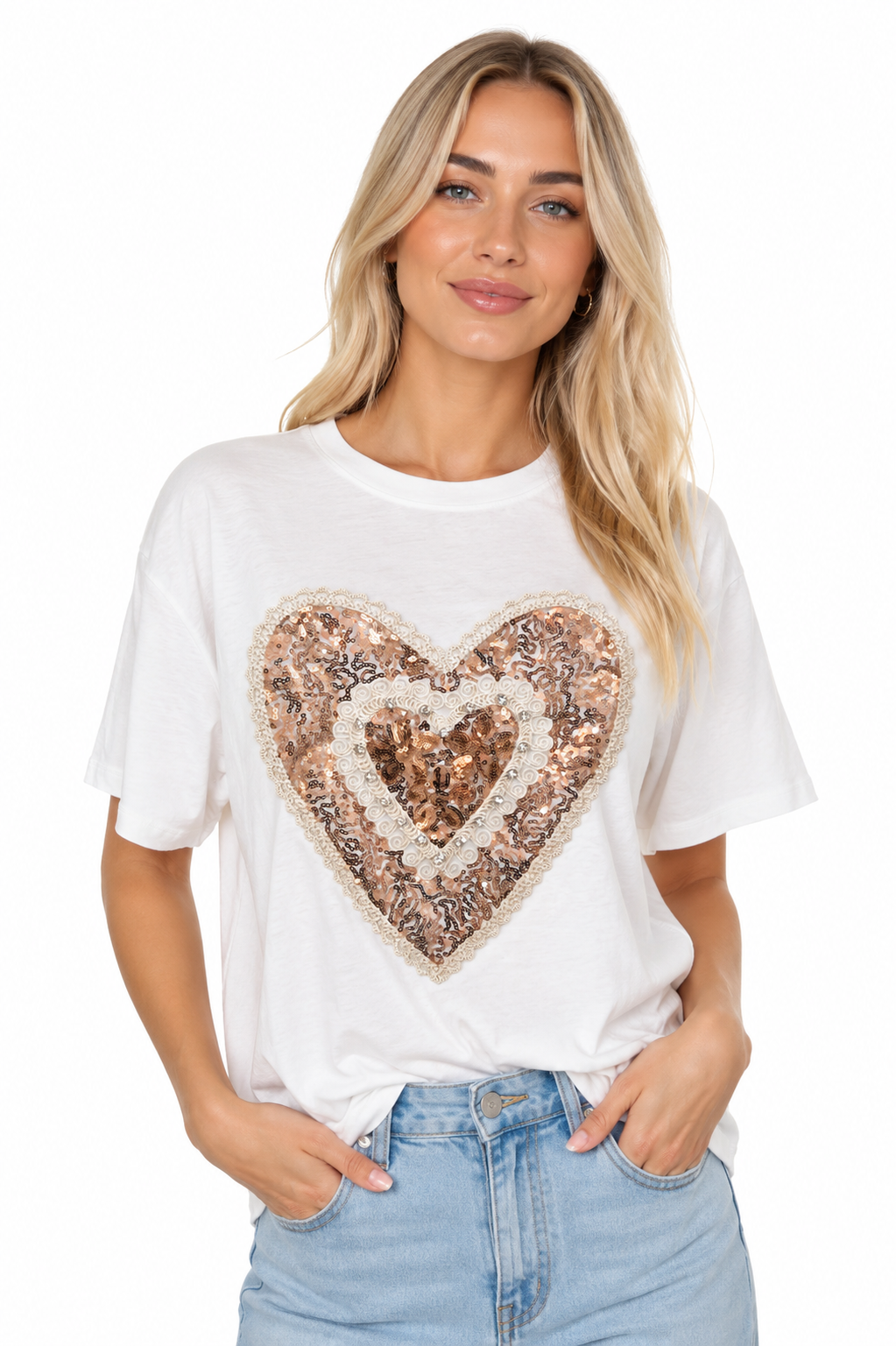 Sequin Heart T-Shirt