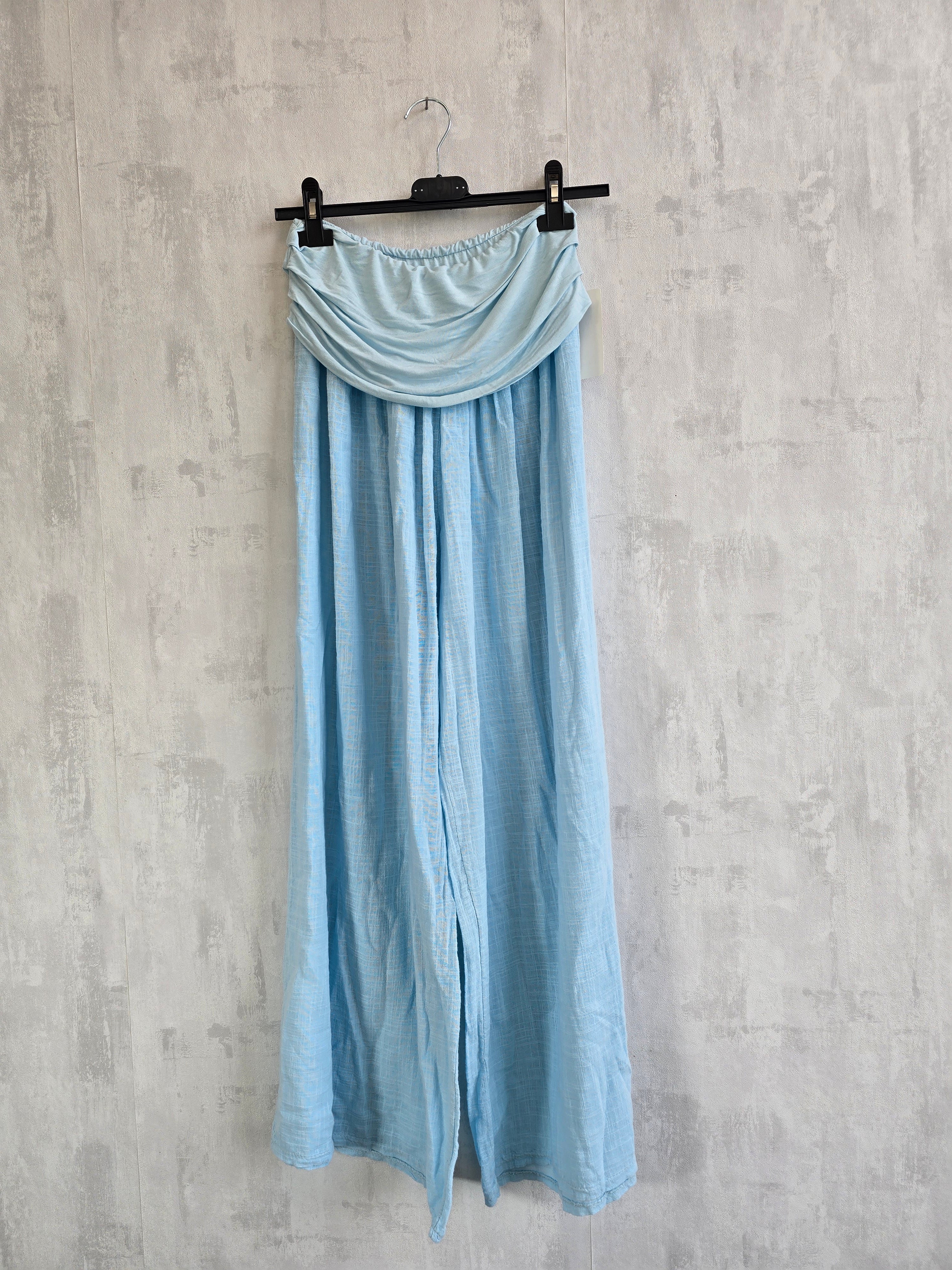 Elasticated Waist Linen Trousers