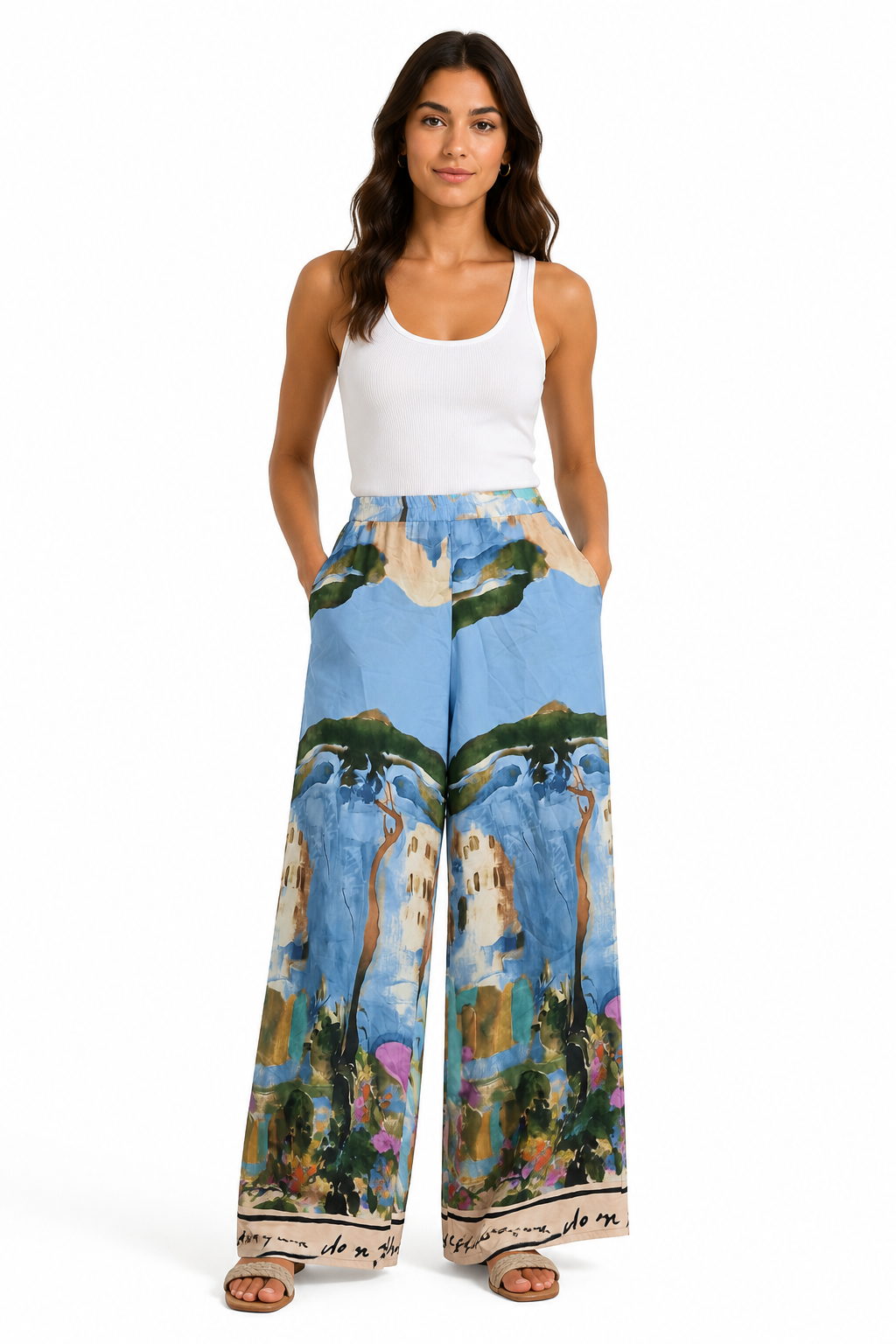 Italian Wide Leg Trousers