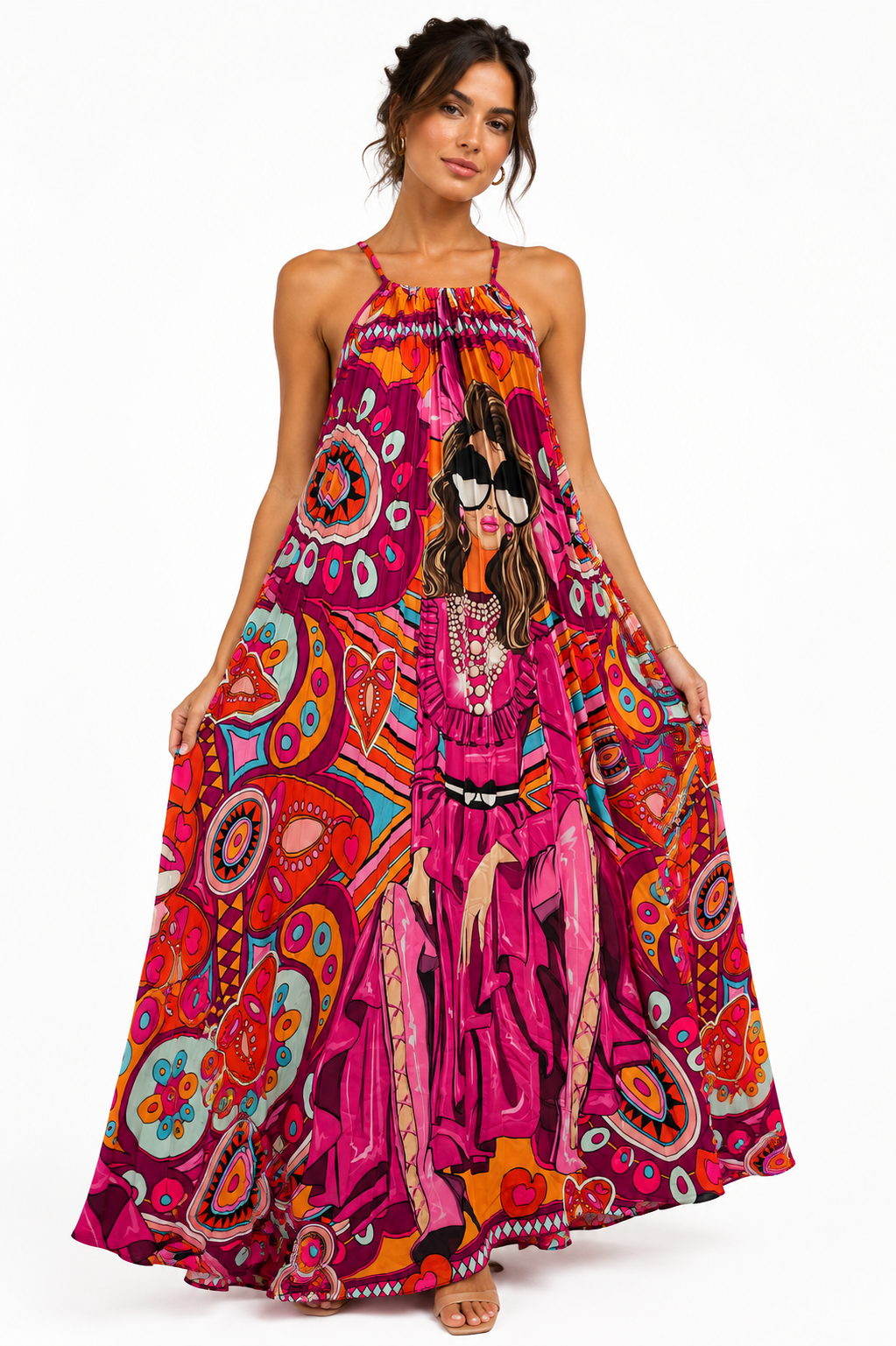 Pleated Dress - Pink