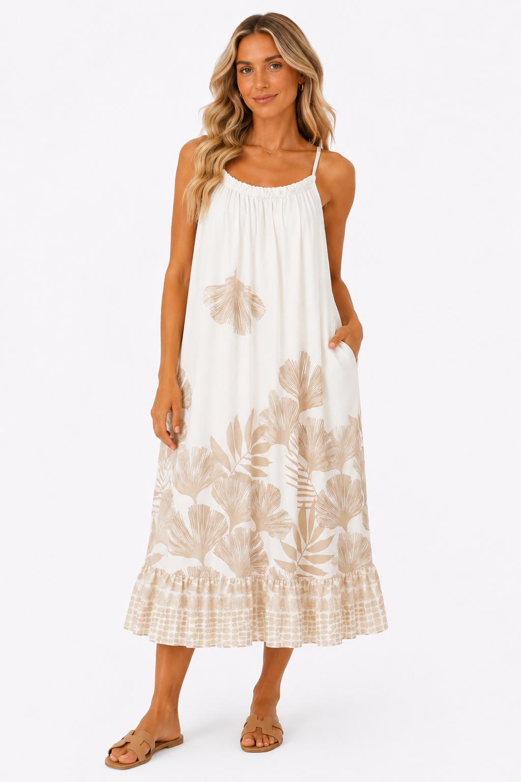 Leaf Printed Dress