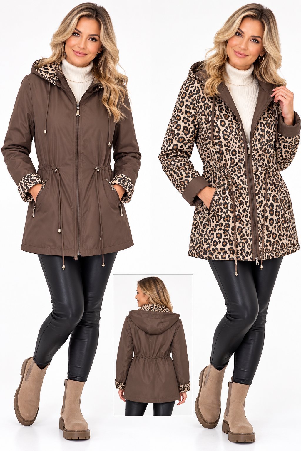 Reversible Drawstring Coat