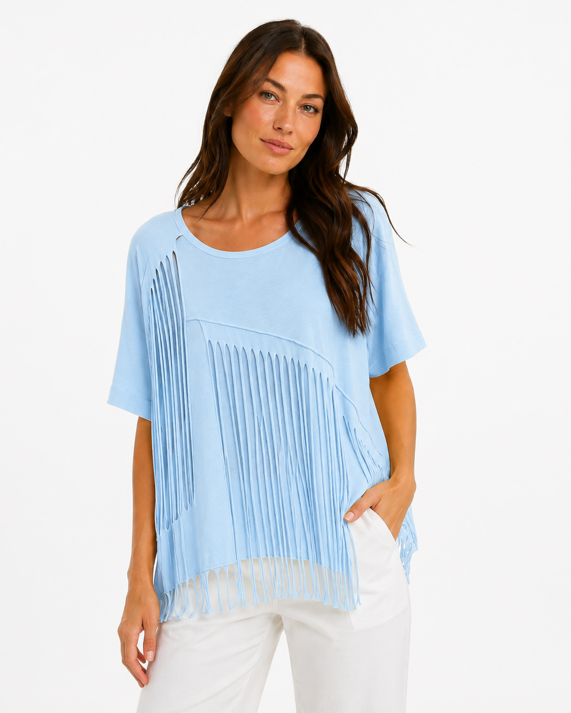 Distressed-look Top