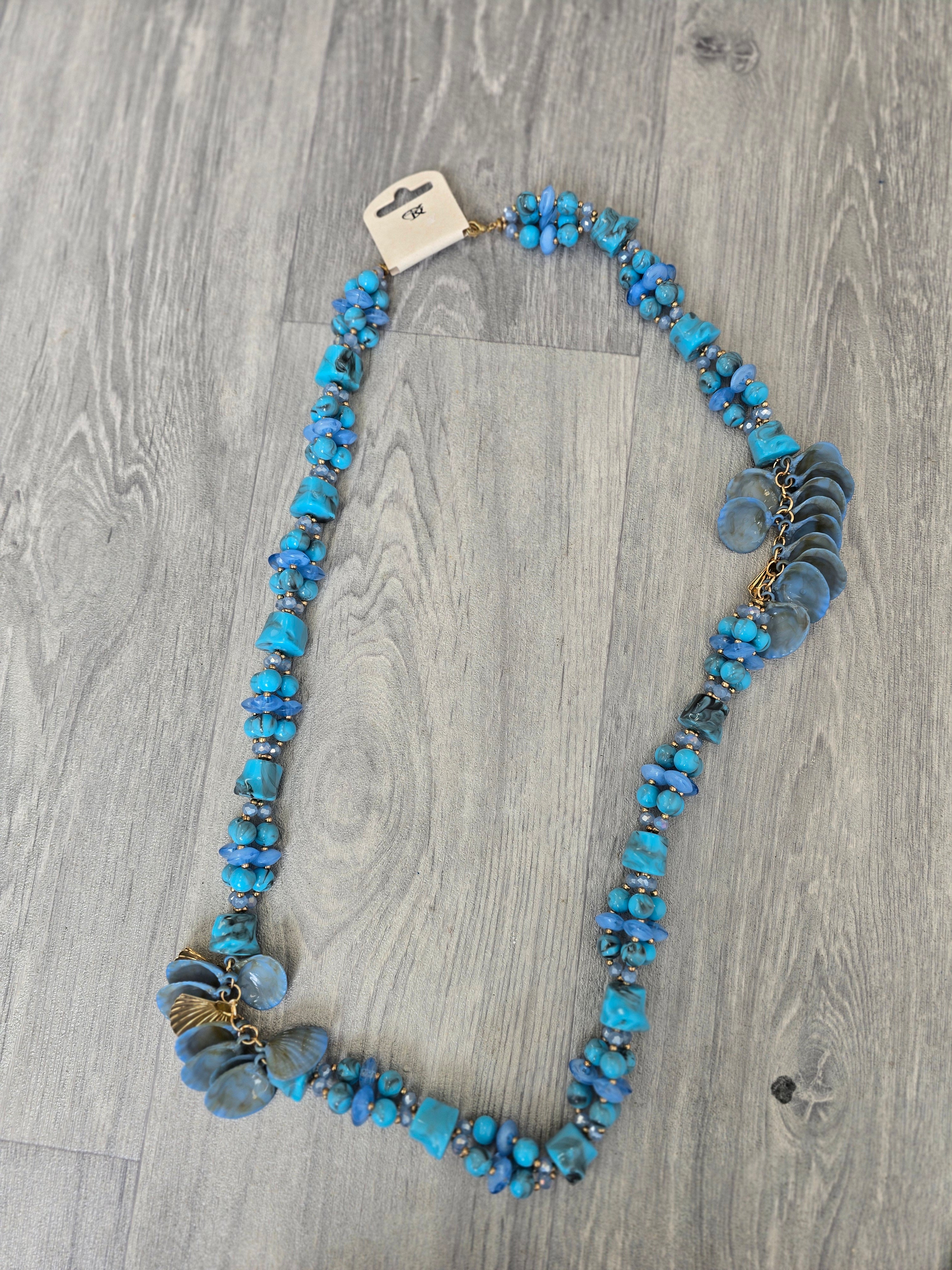 Shell Necklace - Blue