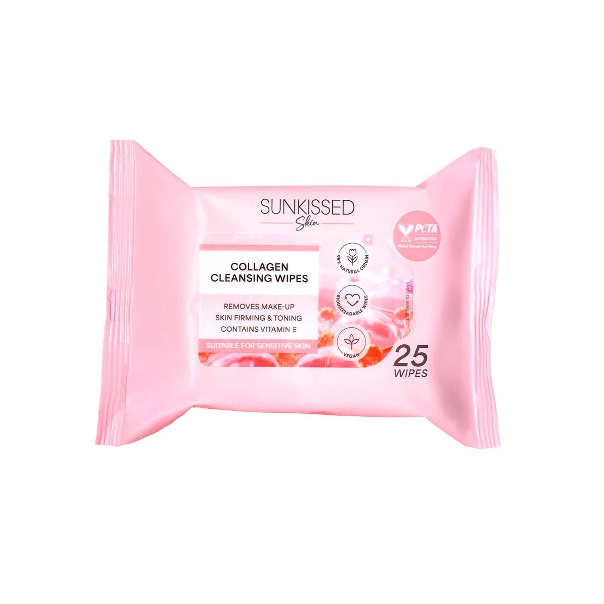 Sunkissed Skin Collagen Cleansing Wipes (25 Pack)