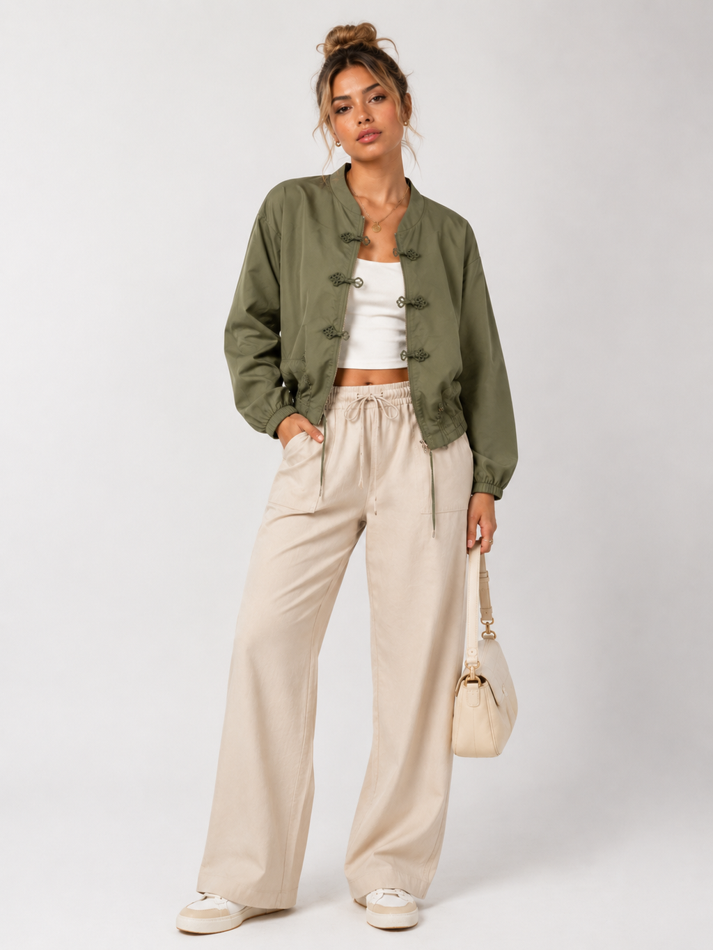 Zipped Bomber Jacket