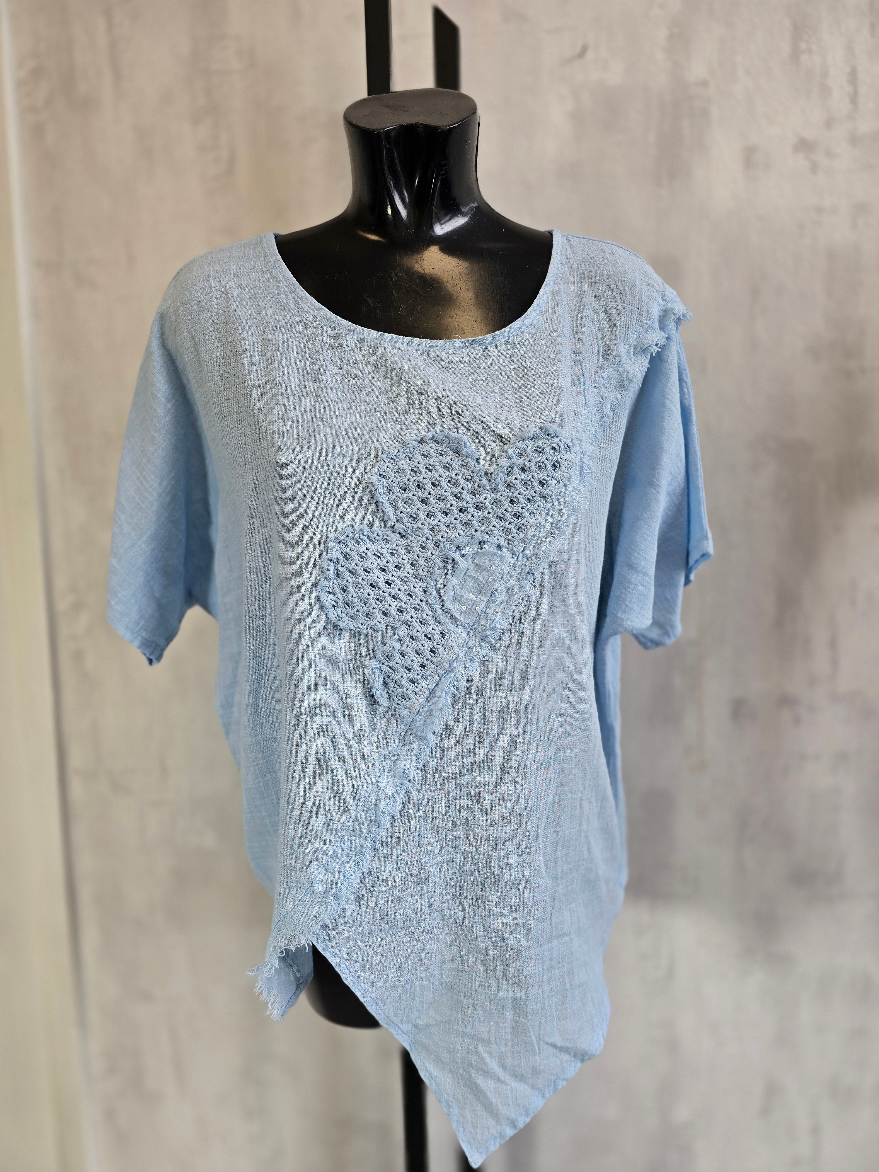 Linen Floral Blouse