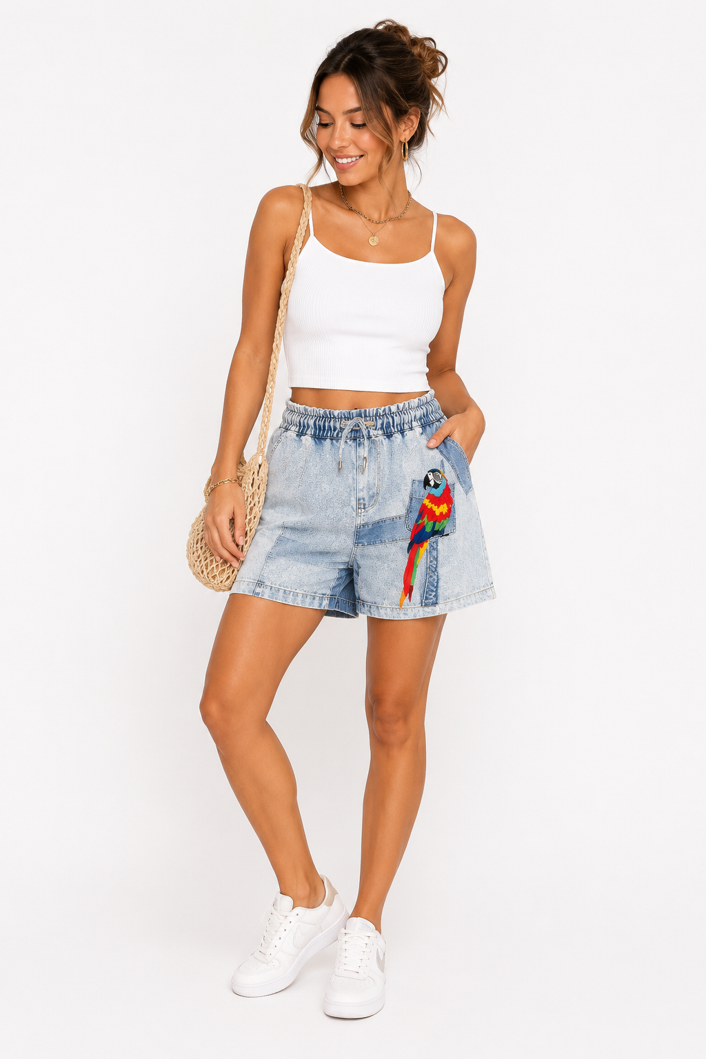 Denim Look Shorts