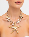 Gold Starfish Short Necklace