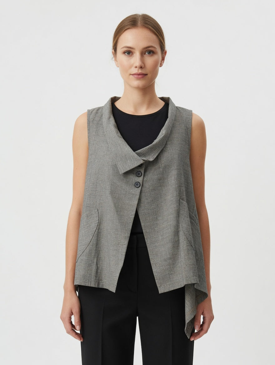Button-Up Split Vest