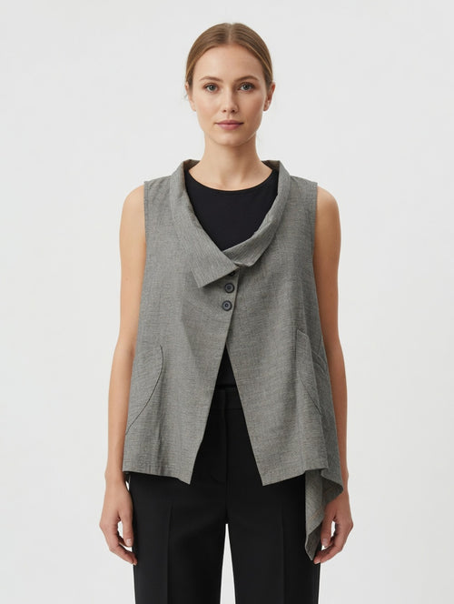 Button-Up Split Vest