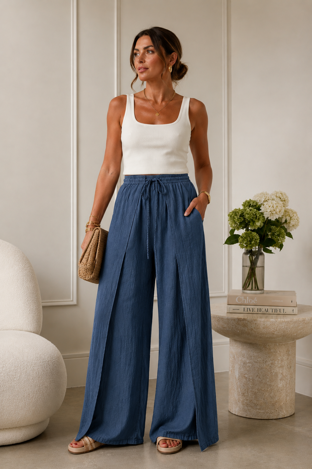 The Sorrento Wide Leg Trousers