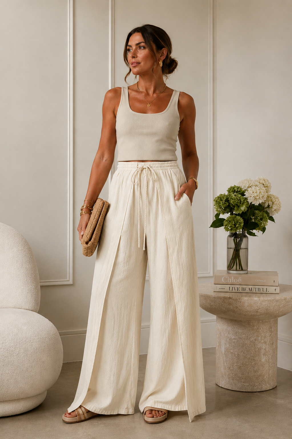 The Sorrento Wide Leg Trousers