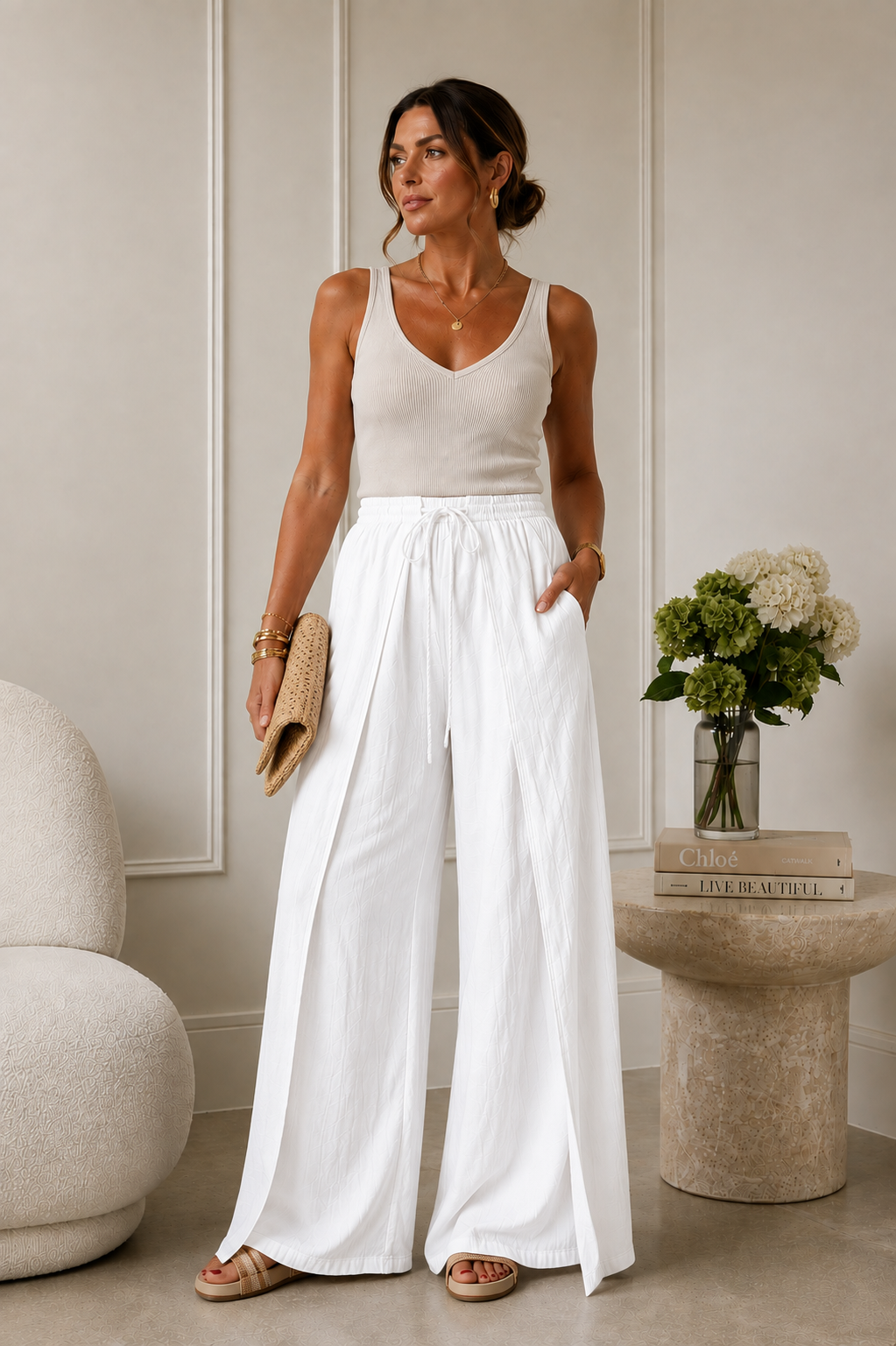The Sorrento Wide Leg Trousers